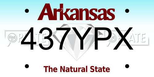 437YPX Arkansas License Plate