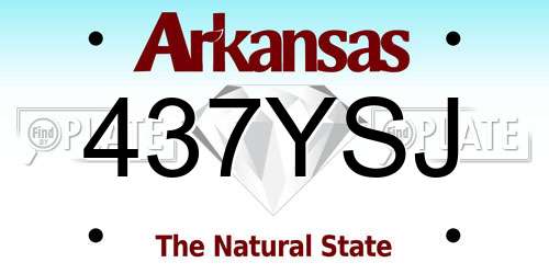 437YSJ Arkansas License Plate