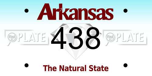 438 Arkansas License Plate