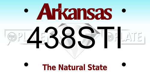438STI Arkansas License Plate