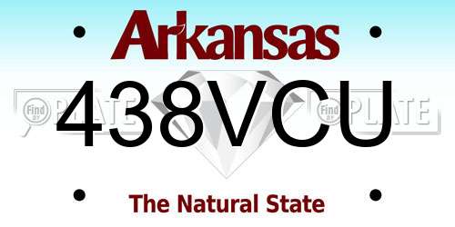438VCU Arkansas License Plate