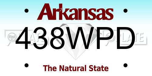 438WPD Arkansas License Plate