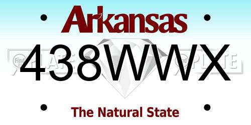 438WWX Arkansas License Plate