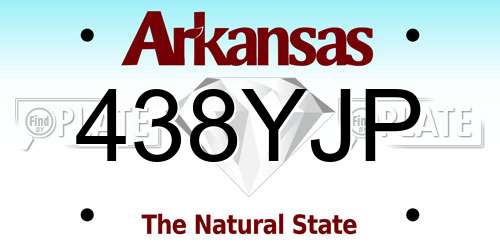 438YJP Arkansas License Plate