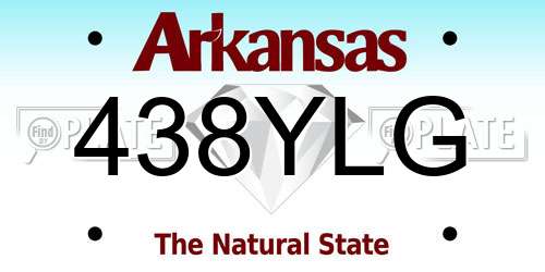 438YLG Arkansas License Plate