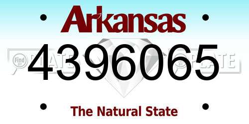 4396065 Arkansas License Plate
