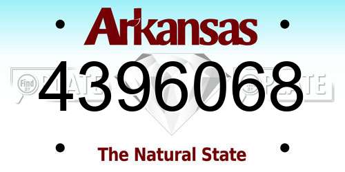 4396068 Arkansas License Plate