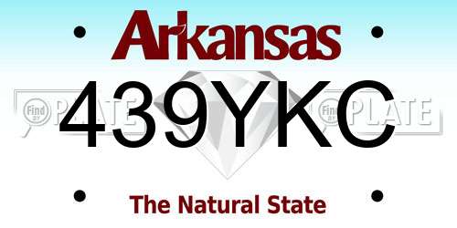 439YKC Arkansas License Plate