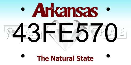 43FE570 Arkansas License Plate