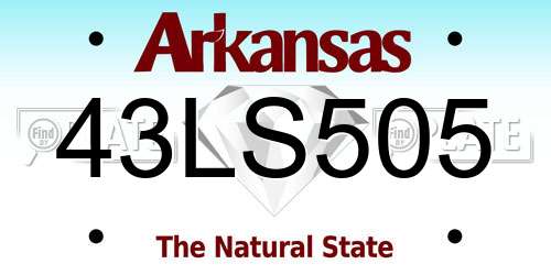 43LS505 Arkansas License Plate