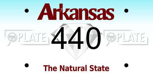 440 Arkansas License Plate