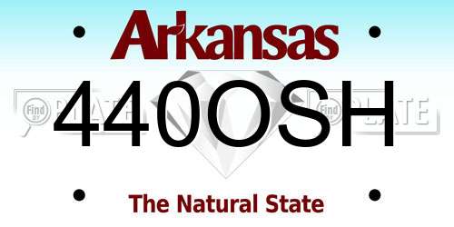 440OSH Arkansas License Plate