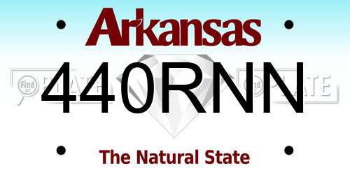 440RNN Arkansas License Plate