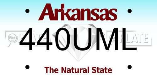 440UML Arkansas License Plate
