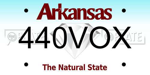 440VOX Arkansas License Plate