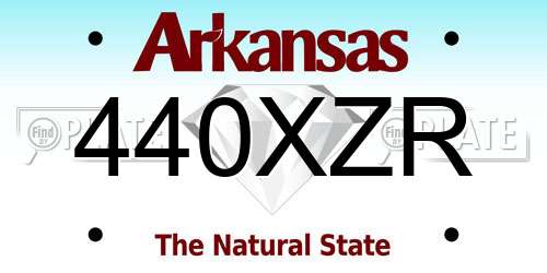 440XZR Arkansas License Plate