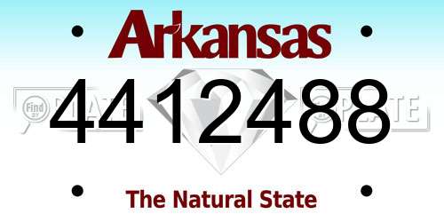 4412488 Arkansas License Plate