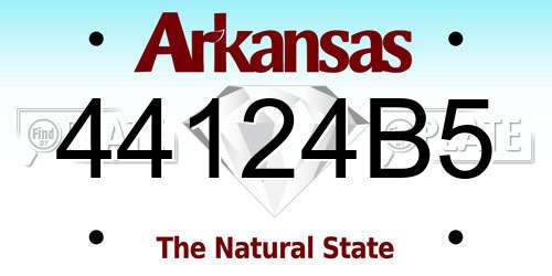 44124B5 Arkansas License Plate