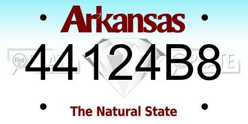 44124B8 Arkansas License Plate