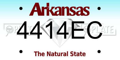 4414EC Arkansas License Plate