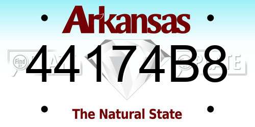 44174B8 Arkansas License Plate