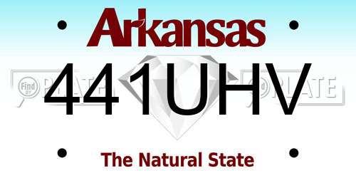 441UHV Arkansas License Plate