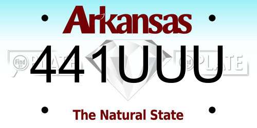 441UUU Arkansas License Plate