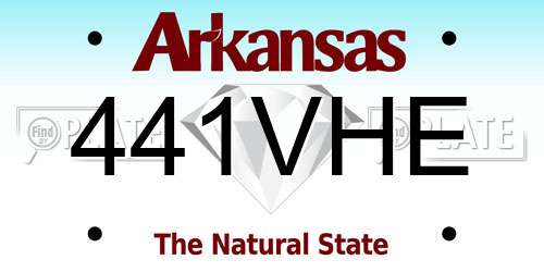 441VHE Arkansas License Plate