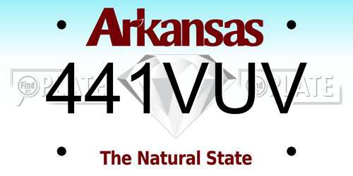 441VUV Arkansas License Plate
