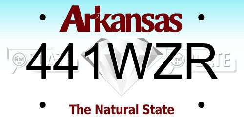 441WZR Arkansas License Plate