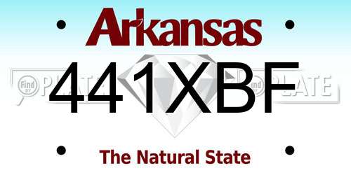 441XBF Arkansas License Plate