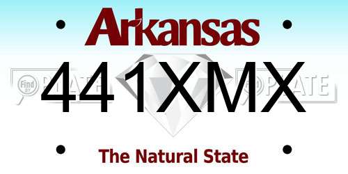 441XMX Arkansas License Plate