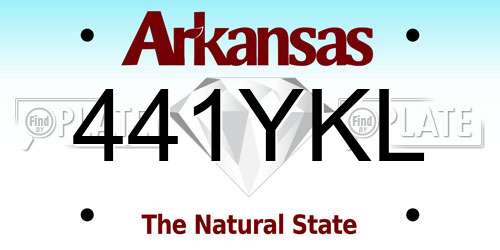 441YKL Arkansas License Plate