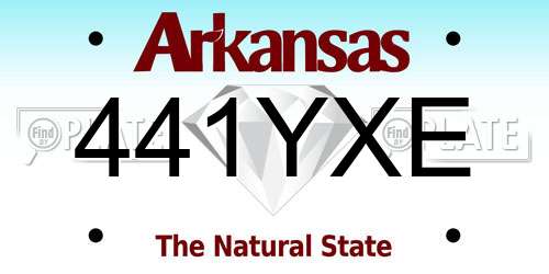 441YXE Arkansas License Plate
