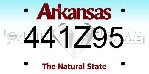 441Z95 Arkansas License Plate