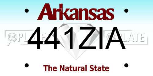 441ZIA Arkansas License Plate