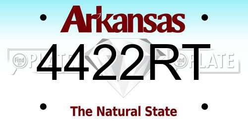 4422RT Arkansas License Plate