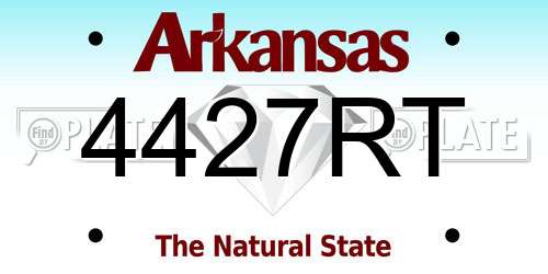 4427RT Arkansas License Plate