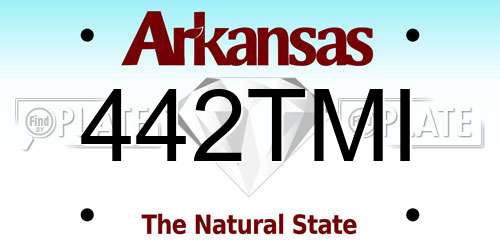442TMI Arkansas License Plate
