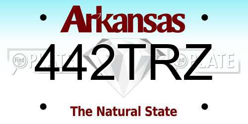 442TRZ Arkansas License Plate