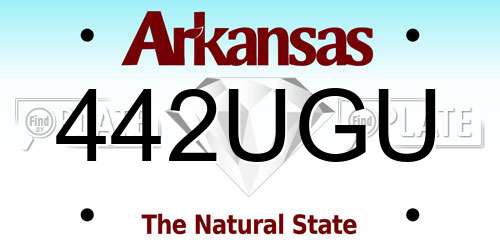 442UGU Arkansas License Plate