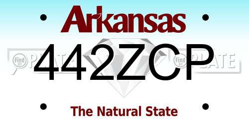 442ZCP Arkansas License Plate