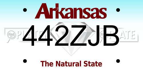 442ZJB Arkansas License Plate