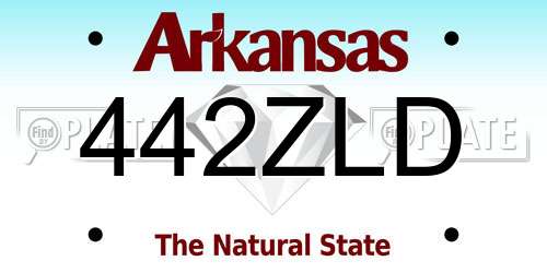 442ZLD Arkansas License Plate