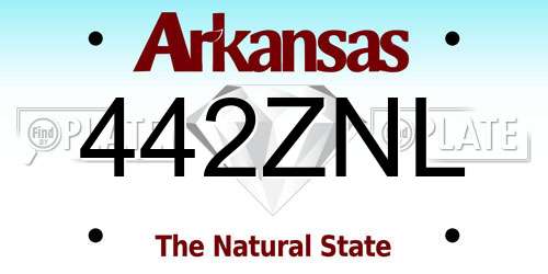 442ZNL Arkansas License Plate