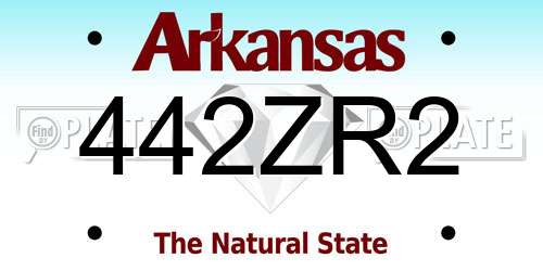 442ZR2 Arkansas License Plate