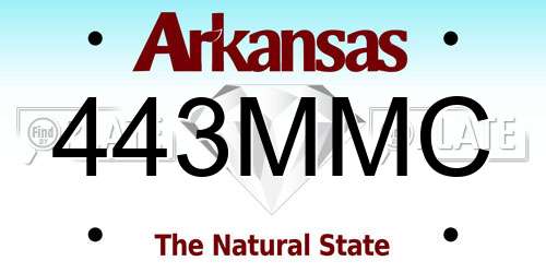 443MMC Arkansas License Plate