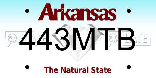 443MTB Arkansas License Plate