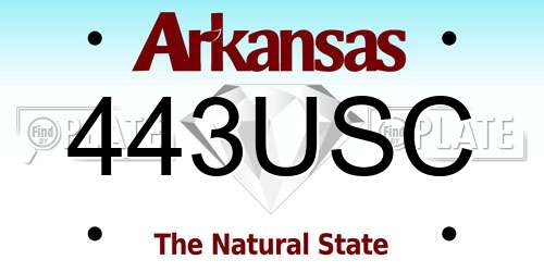 443USC Arkansas License Plate