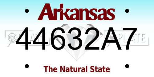 44632A7 Arkansas License Plate